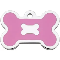 Adressanhänger|Adressanhänger Gravur>Futterfreund Knochen Groß Epoxy Pink