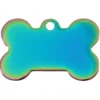 Adressanhänger|Adressanhänger Gravur>Futterfreund Knochen Groß Regenbogen