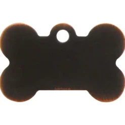 Adressanhänger|Adressanhänger Gravur>Futterfreund Knochen Klein Schwarzantik