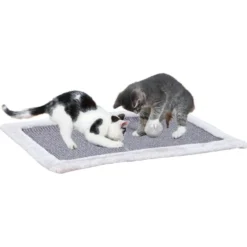 Kratzbretter>Futterfreund Kratzmatte Plüsch 55x35 cm, grau