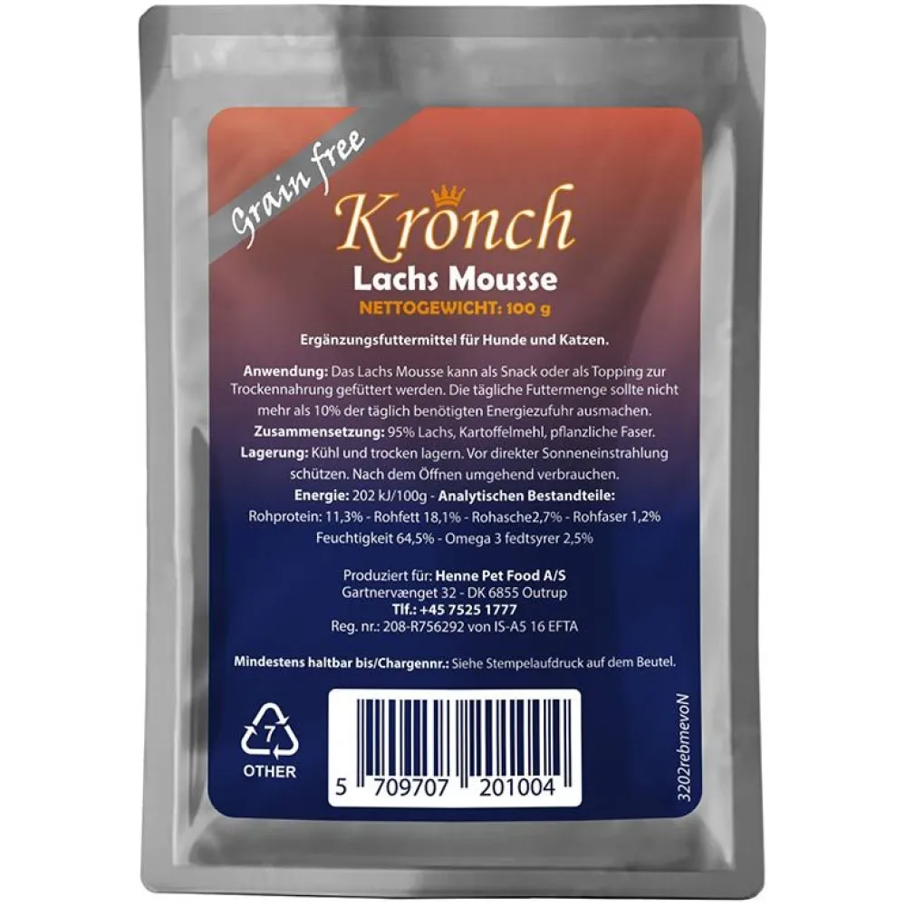 Henne Pet Food|Kronch>Futterfreund Kronch Lachs-Mousse 100g