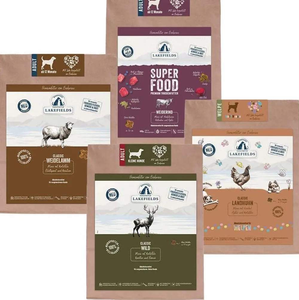 Lakefields>Futterfreund Lakefields Trockenfutter Hund Vorteilspack 4 x 1 kg
