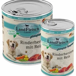 Landfleisch>Futterfreund Landfleisch pur Rinderherzen mit Reis