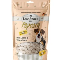 Landfleisch|Landsnack>Futterfreund LandSnack Dog Popcorn mit Leber und Vitaminen 100g