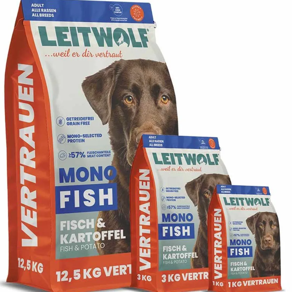 Leitwolf>Futterfreund Leitwolf Mono Fish Adult Fisch + Kartoffel