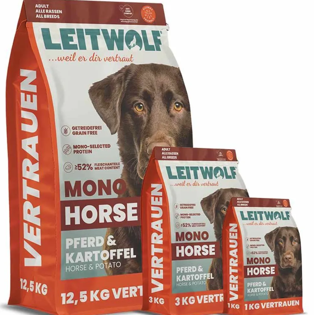 Leitwolf>Futterfreund Leitwolf Mono Horse Adult Pferd + Kartoffel
