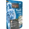 Leonardo>Futterfreund Leonardo Pouch Forelle + Catnip 85g