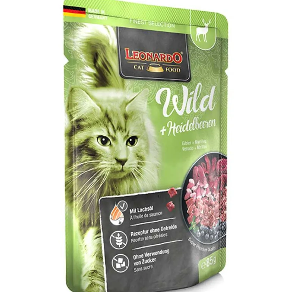 Leonardo>Futterfreund Leonardo Pouch Wild + Heidelbeeren 85g
