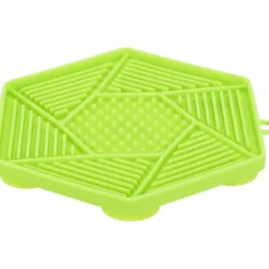 Spielzeug>Futterfreund Lick n Snack Matte mit Saugnäpfen, Silikon, 17cm, grün