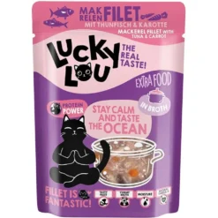 Lucky Lou>Futterfreund Lucky Lou Extrafood Makrelenfilet + Thunfisch in Broth