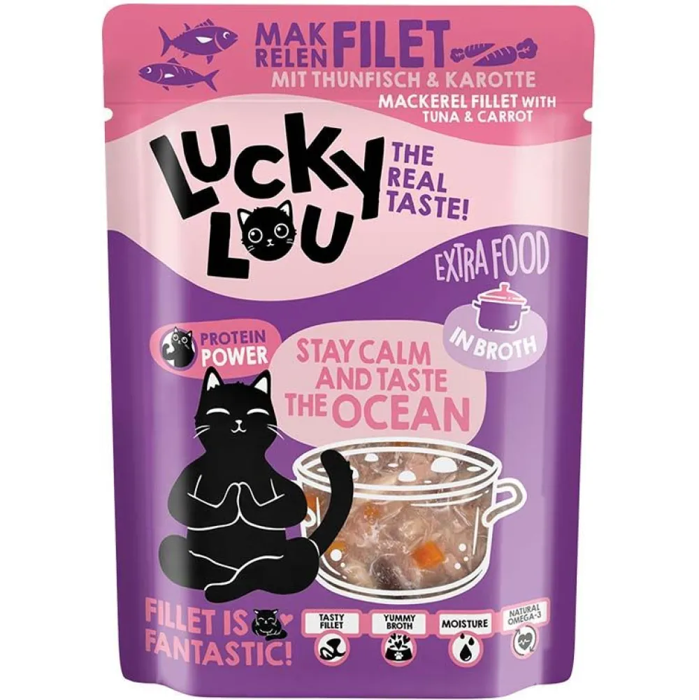 Lucky Lou>Futterfreund Lucky Lou Extrafood Makrelenfilet + Thunfisch in Broth