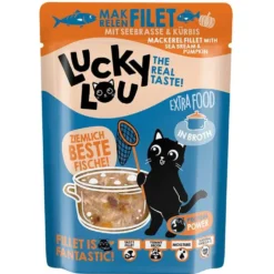 Lucky Lou>Futterfreund Lucky Lou Extrafood Makrelenfilet + Seebrasse in Broth