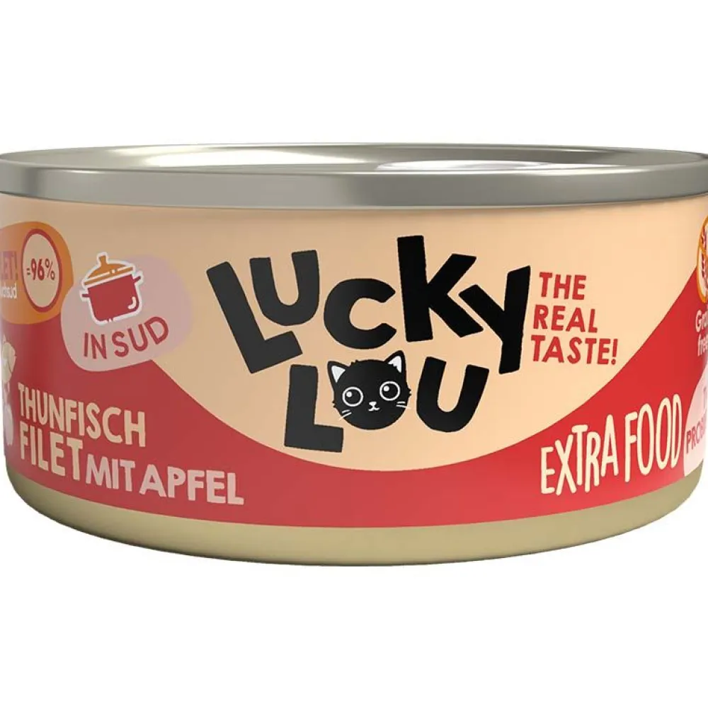 Lucky Lou>Futterfreund Lucky Lou Extrafood Thunfisch mit Apfel in Sud 70g