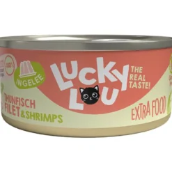 Lucky Lou>Futterfreund Lucky Lou Extrafood Thunfisch + Shrimps in Gelee 70g