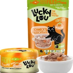 Lucky Lou>Futterfreund Lucky Lou Extrafood Thunfisch mit Karotte in Broth