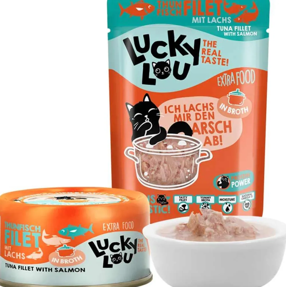 Lucky Lou>Futterfreund Lucky Lou Extrafood Thunfisch und Lachs in Broth