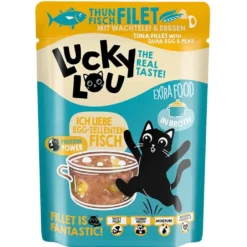 Lucky Lou>Futterfreund Lucky Lou Extrafood Thunfischfilet + Wachtelei in Broth