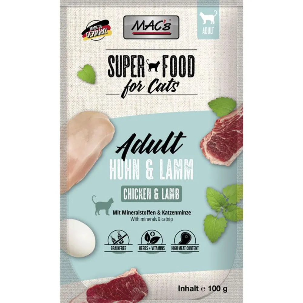 Macs>Futterfreund Macs Cat Pouch Huhn + Lamm 100g