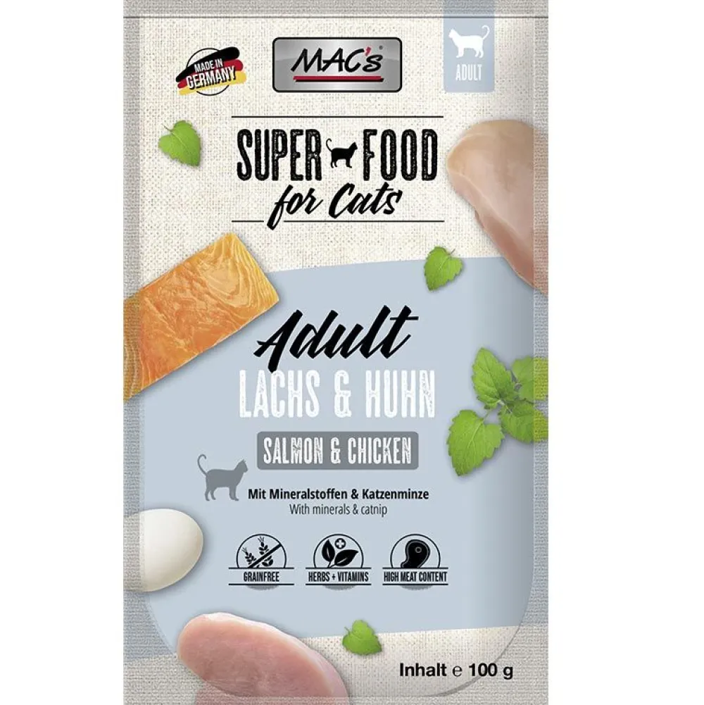 Macs>Futterfreund Macs Cat Pouch Lachs + Huhn 100g