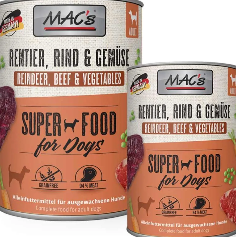 Macs>Futterfreund Macs Dog Rentier, Rind und Gemüse