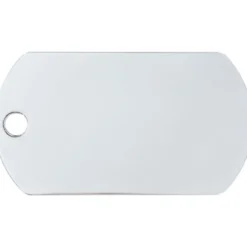 Adressanhänger|Adressanhänger Gravur>Futterfreund Military Groß Chrom Horizontal