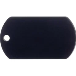 Adressanhänger|Adressanhänger Gravur>Futterfreund Military Groß Schwarz Horizontal