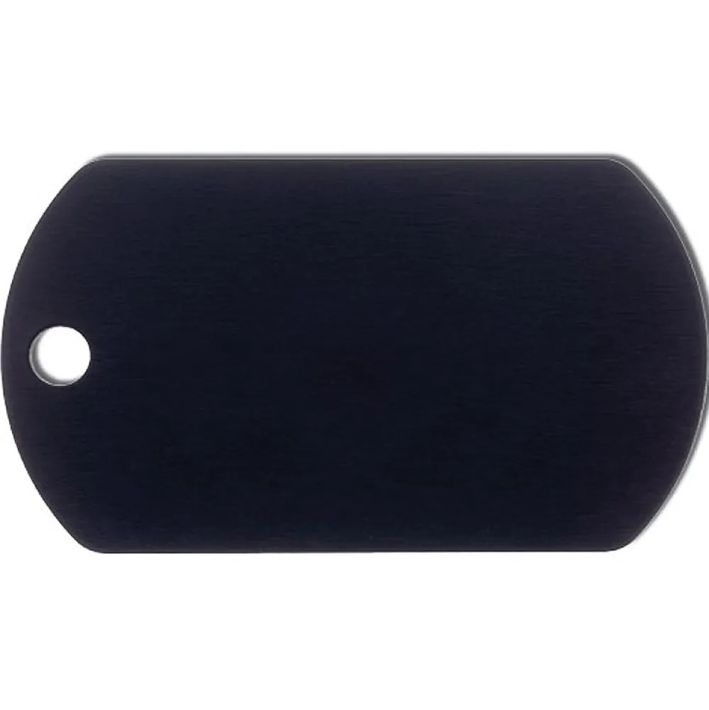 Adressanhänger|Adressanhänger Gravur>Futterfreund Military Groß Schwarz Horizontal