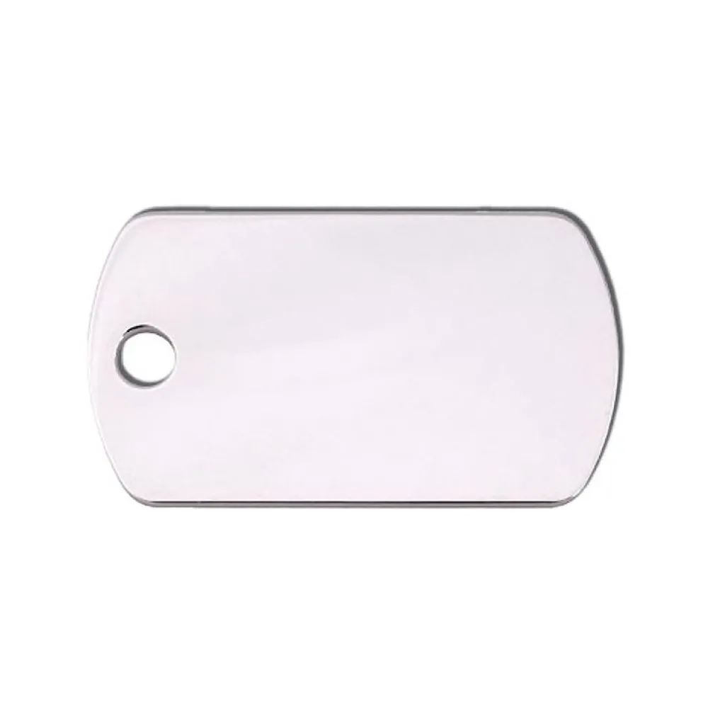 Adressanhänger|Adressanhänger Gravur>Futterfreund Military Klein Chrom Horizontal
