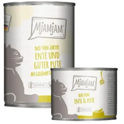 Mjamjam>Futterfreund MjAMjAM DUO von zarte Ente + guter Pute an gedämpftem Kürbis