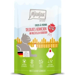 Mjamjam>Futterfreund MjAMjAM Quetschie Chicks + Friends Hühnchen an Erdbeere 125g