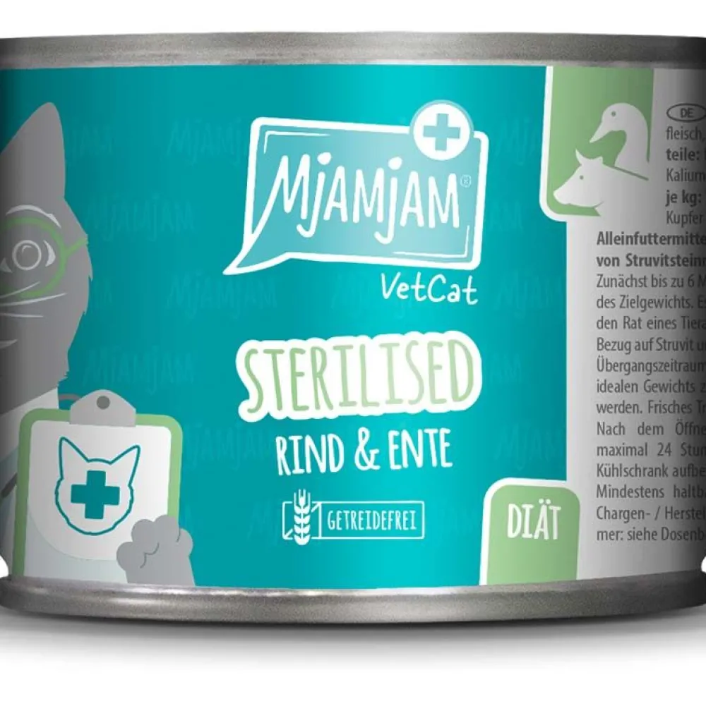 Mjamjam>Futterfreund MjAMjAM VetCat - Diät - Sterilised - Rind + Ente 200g