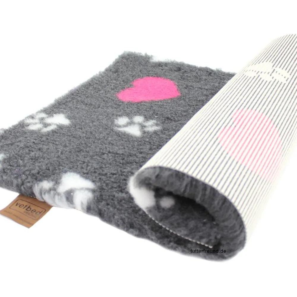 Katzen Schlafplatz|Schlafplatz>Futterfreund Original Vetbed® Isobed SL anthrazit hearts+paws