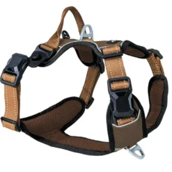 Halsbänder, Leinen & Geschirre>Futterfreund Petlando Magnetech Geschirr, mokka/cognac
