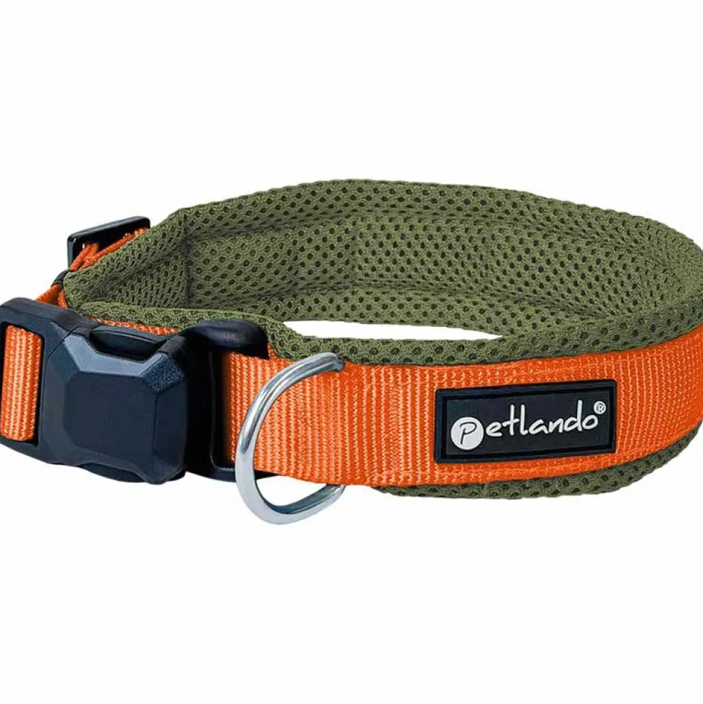 Halsbänder, Leinen & Geschirre>Futterfreund Petlando Magnetech Halsband, olive/orange