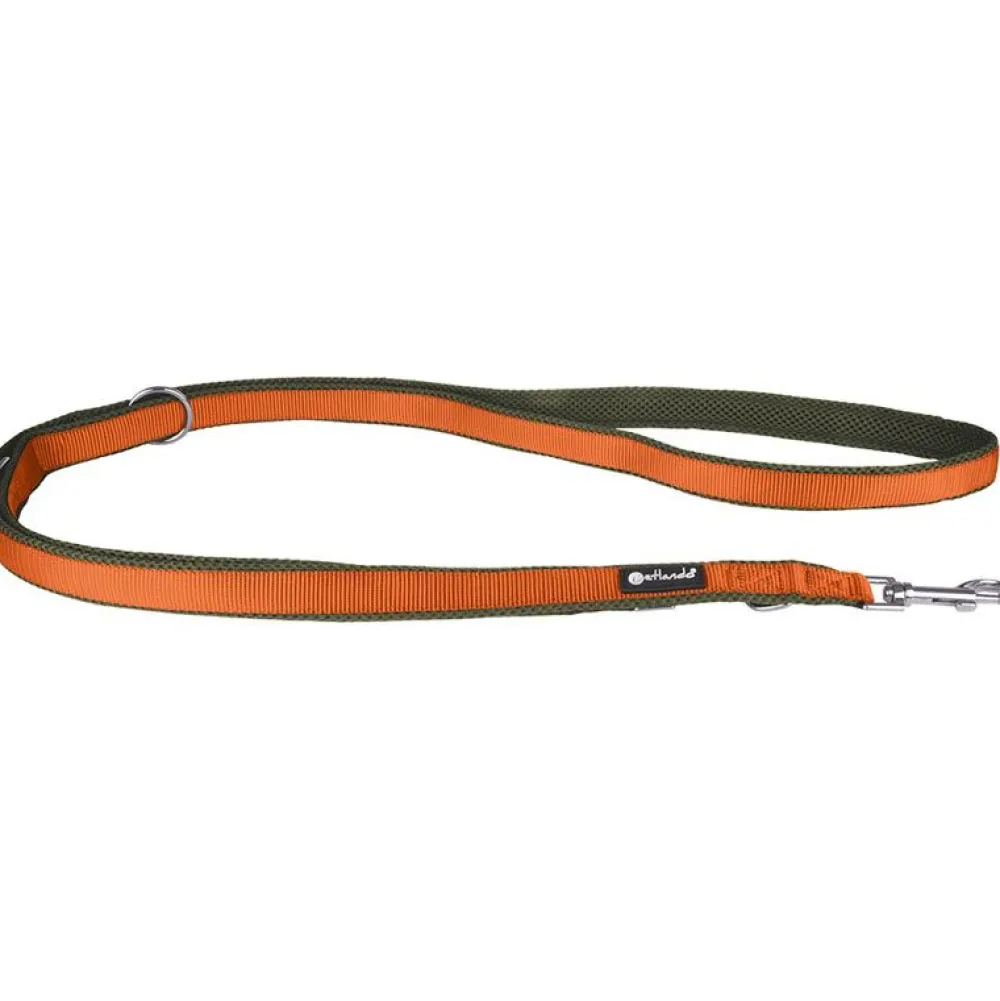 Halsbänder, Leinen & Geschirre>Futterfreund Petlando Magnetech 3 M Führleine, olive/orange