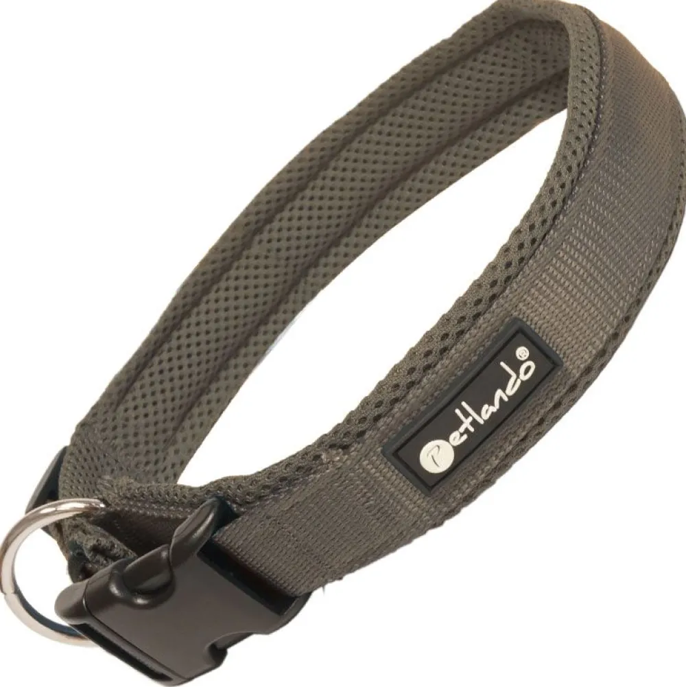 Halsbänder, Leinen & Geschirre>Futterfreund Petlando Mesh Halsband, mokka
