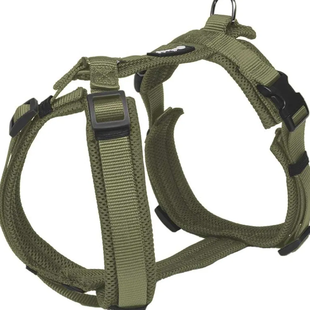 Halsbänder, Leinen & Geschirre>Futterfreund Petlando Mesh Y-Comfort Geschirr, olive