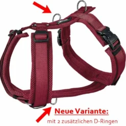 Halsbänder, Leinen & Geschirre>Futterfreund Petlando Mesh Y-Comfort Geschirr, bordeaux