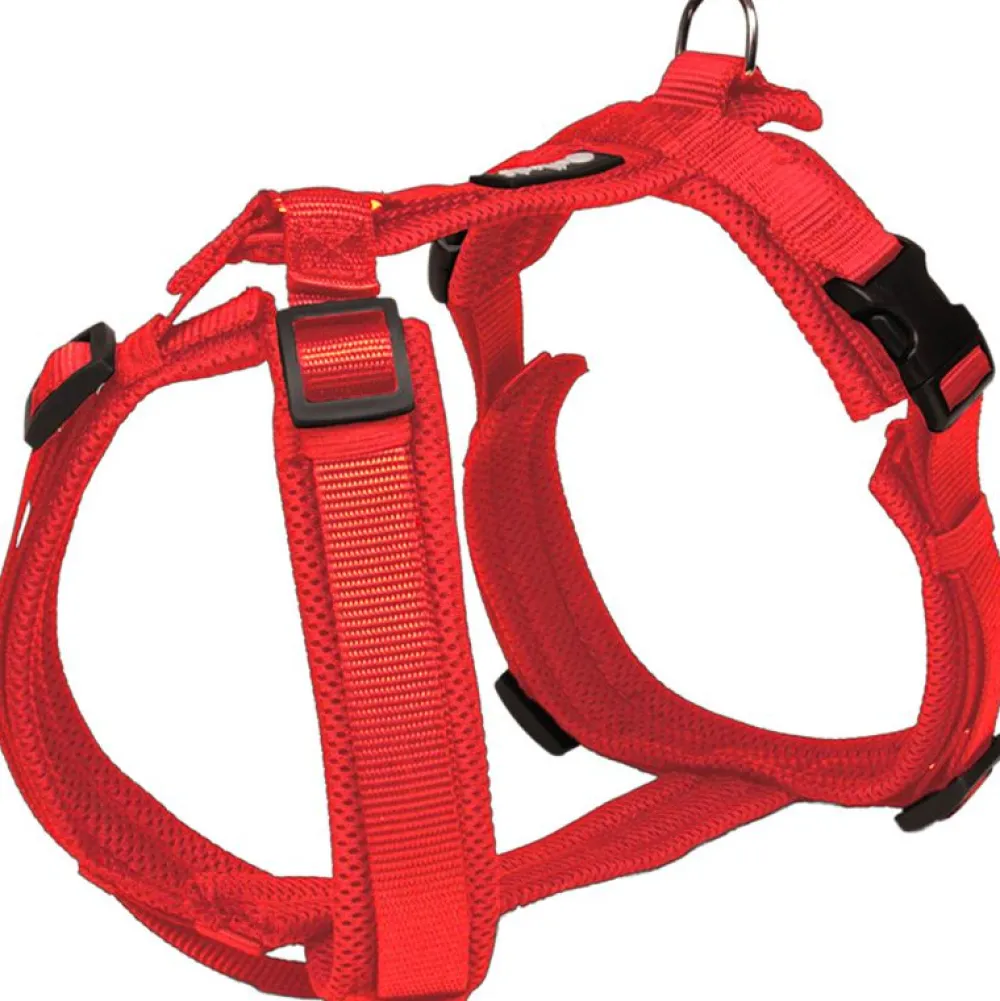 Halsbänder, Leinen & Geschirre>Futterfreund Petlando Mesh Y-Comfort Geschirr, red