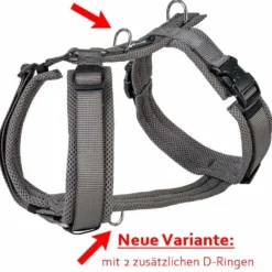 Halsbänder, Leinen & Geschirre>Futterfreund Petlando Mesh Y-Comfort Geschirr, anthrazit