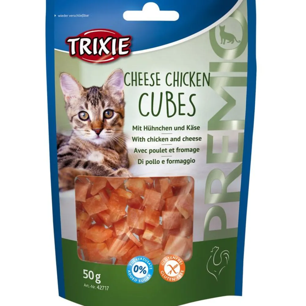 Trixie>Futterfreund Premio Cheese Chicken Cubes, Huhn mit Käse 50g