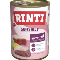 Rinti>Futterfreund Rinti Sensible Ente, Hühnerleber u. Kartoffel 400g