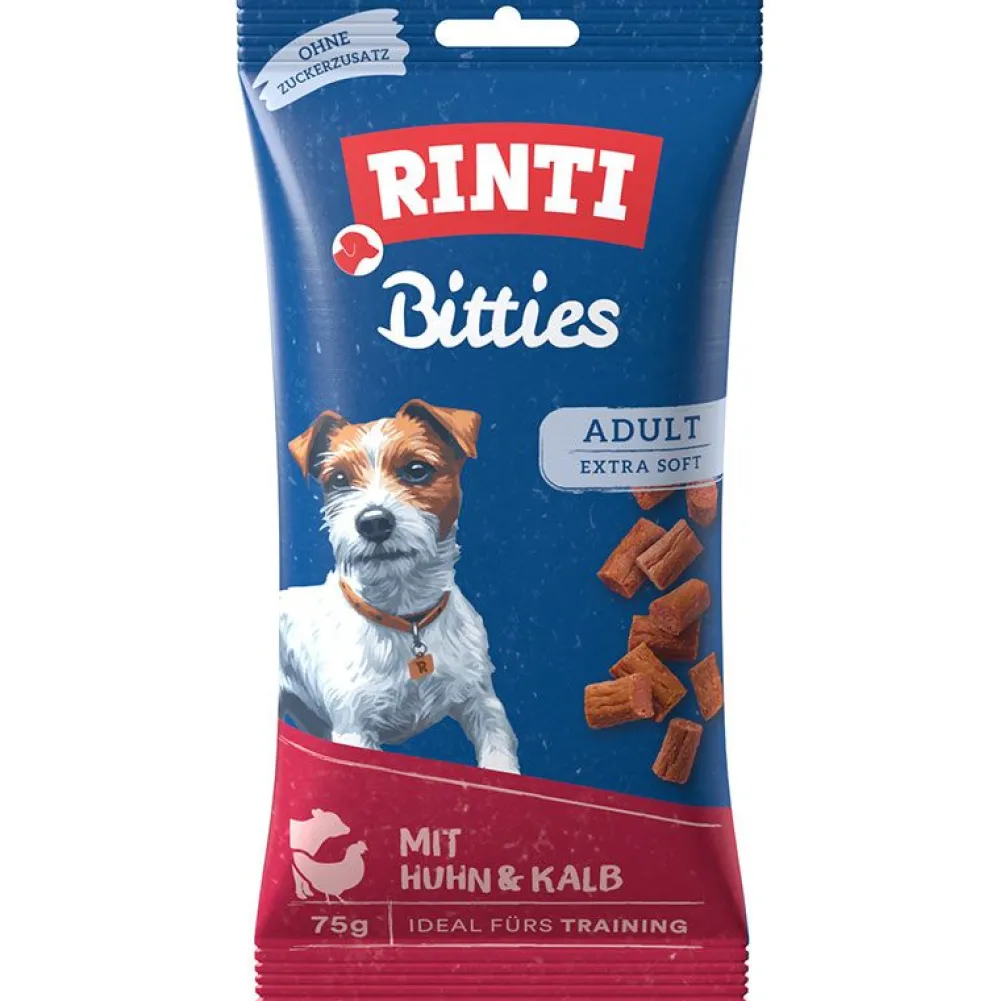 Rinti|Rinti>Futterfreund Rinti Snack Bitties Adult Huhn + Kalb 75g