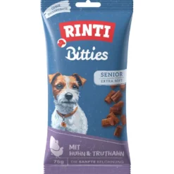 Rinti|Rinti>Futterfreund Rinti Snack Bitties Senior Huhn + Truthahn 75g