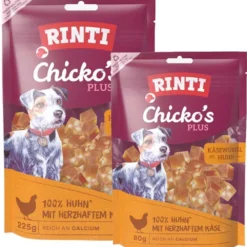 Rinti|Rinti>Futterfreund Rinti Snack Chickos PLUS Käsewürfel mit Huhn