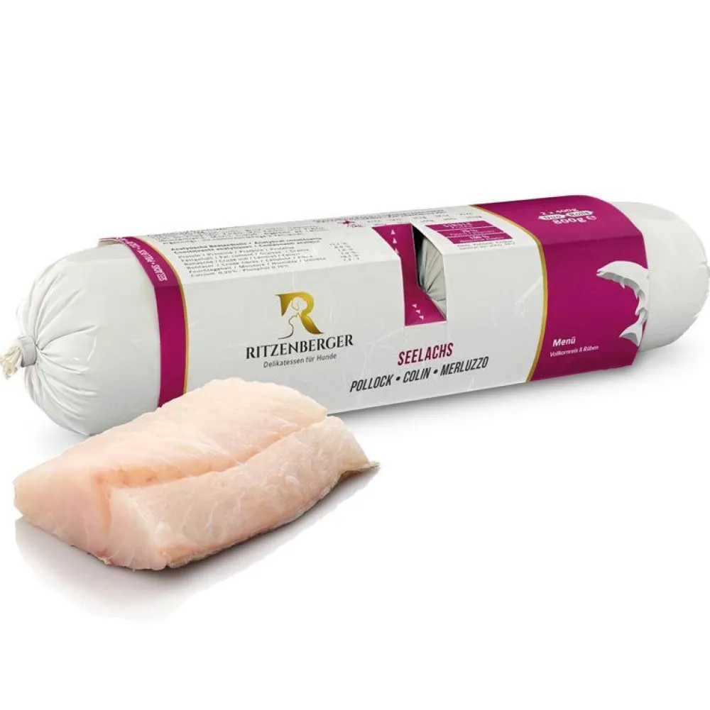 Ritzenberger>Futterfreund Ritzenberger Lachs mit Vollkornreis & Rüben Duo-Rolls 2x400g