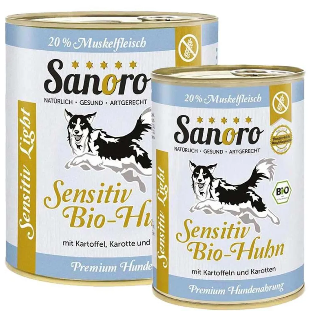Sanoro>Futterfreund Sanoro Sensitiv Light Bio-Huhn mit Kartoffeln und Karotten