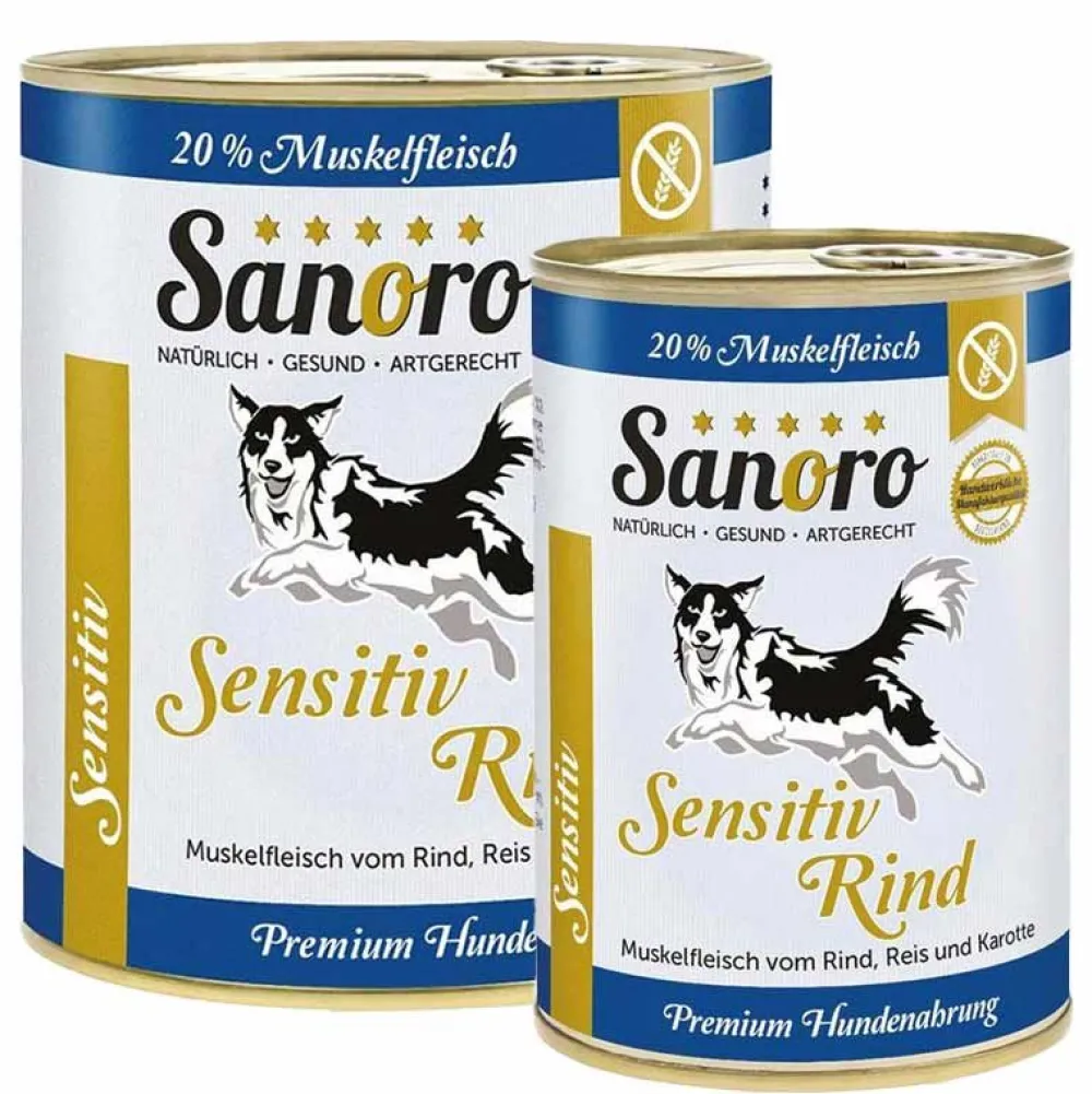 Sanoro>Futterfreund Sanoro Sensitiv Rind mit Bio-Reis und Bio-Karotte