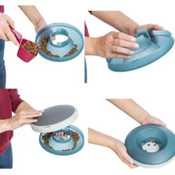 Futternapf>Futterfreund Slow Feeding Napf Rocking Bowl, 0.5 l / 23 cm, grau-blau