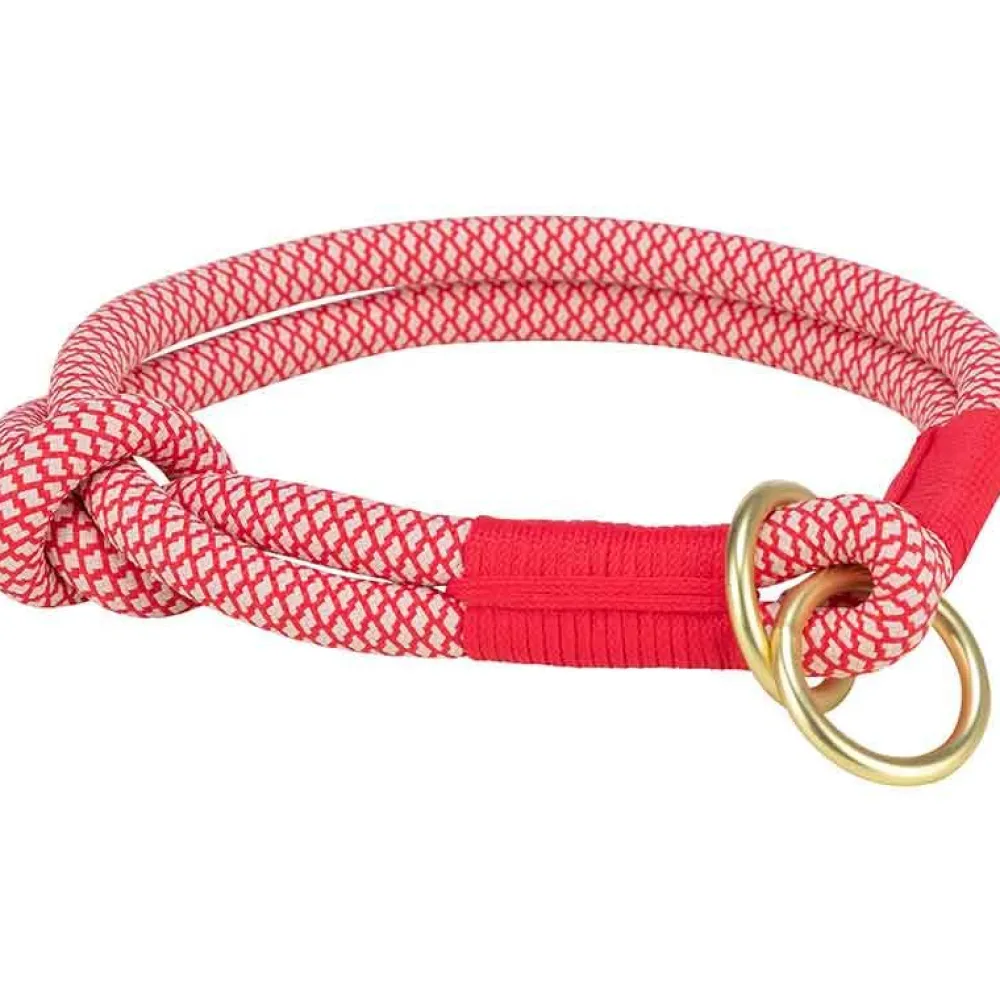 Halsbänder, Leinen & Geschirre>Futterfreund Soft Rope Zug-Stopp-Halsband, rot-creme